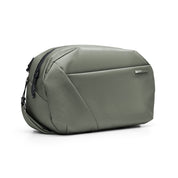 Front studio shot of Dewy Moss NIID NEO Nomad 9L Sling Bag N2, geometric diamond grid waterproof nylon crossbody chest pack for men unisex, minimalist single compartment tech sling bag with front slip pocket, clean white 1:1 square e-commerce product background