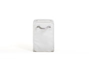 NIID NEO Nomad Pouch in Pearly White, back view standing showing smooth rear panel and top carry loop.