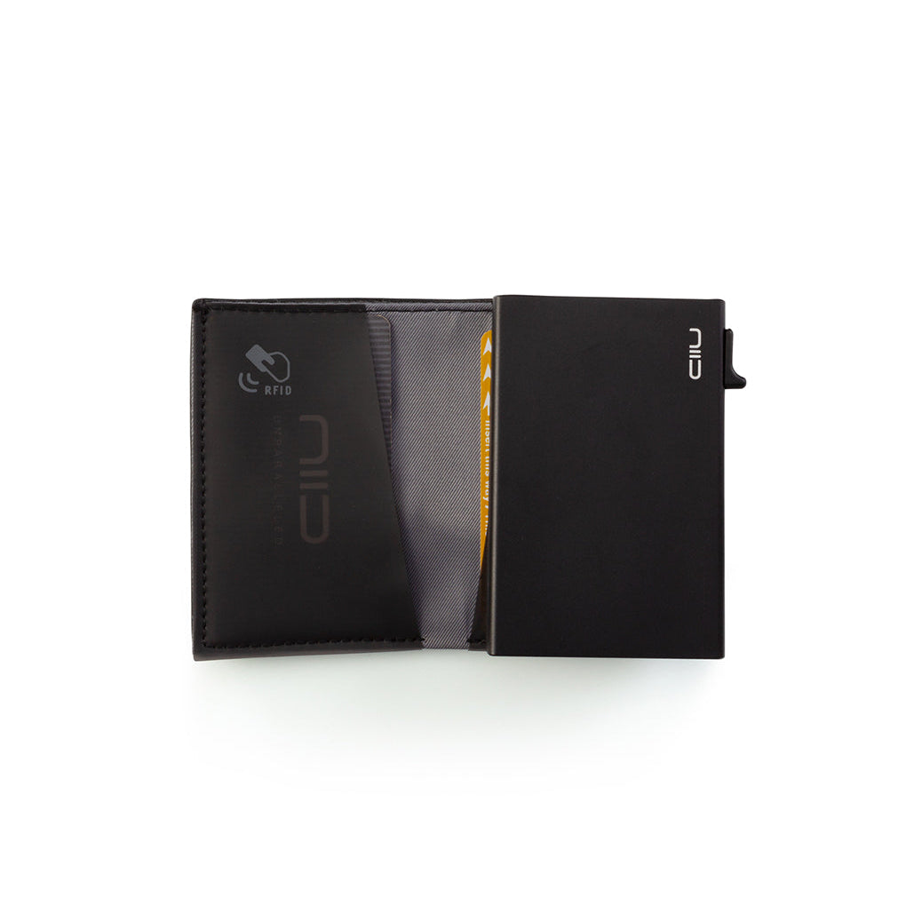 Slim Leather Wallet for Men - NIID Slide II Smart Card Protector with RFID Blocking