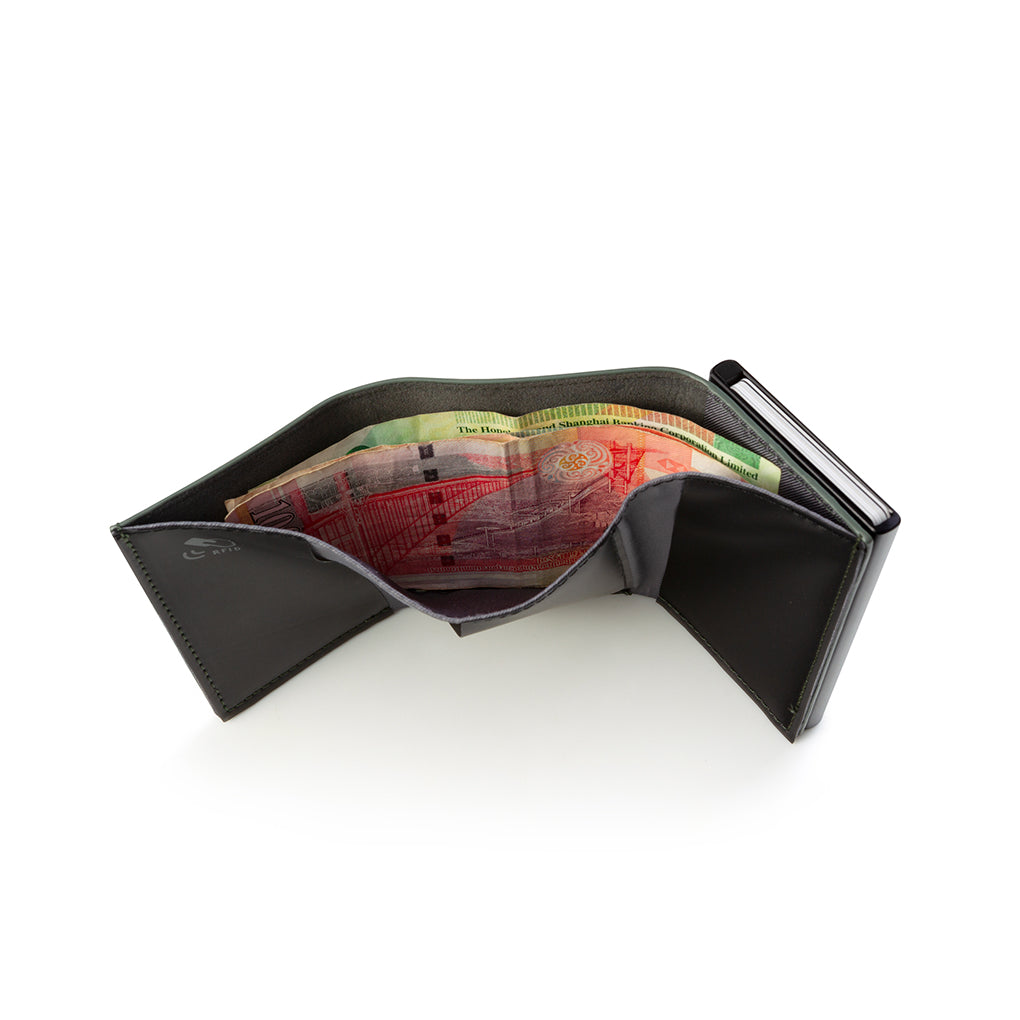 Slim Leather Wallet for Men - NIID Slide II Smart Card Protector with RFID Blocking