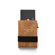 NIID Slide II Vegan Leather Mini Wallet - Premium Minimalist Card Holder with Elastic Band (Blonde)