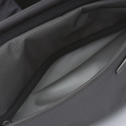 Inner auxiliary pocket closeup of NIID N1 sling bag, soft lining fabric to protect mobile phone and valuable small gadgets.