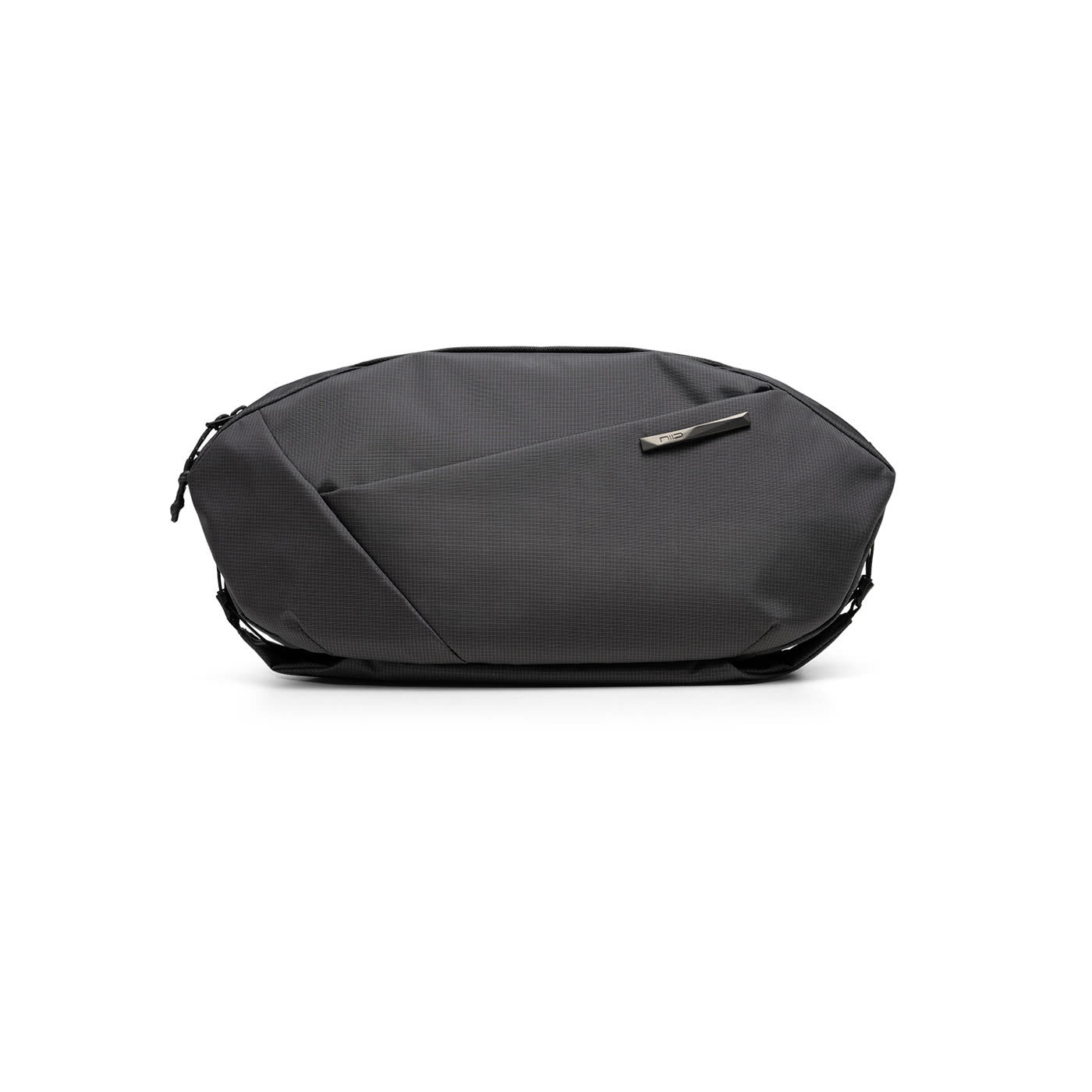 NIID N1L minimalist modular sling bag in GRAPHITE GRAY, studio product shot on a clean white background, highlighting the durable fabric and modern design.