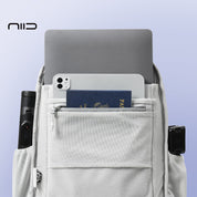Front zipper pocket of NIID N3 19L backpack holds passport, mobile tablet, ideal for quick access during outdoor travelling.