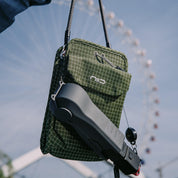 NIID NEO Nomad Pouch Pine Green Ripstop Grid Pattern Detail View